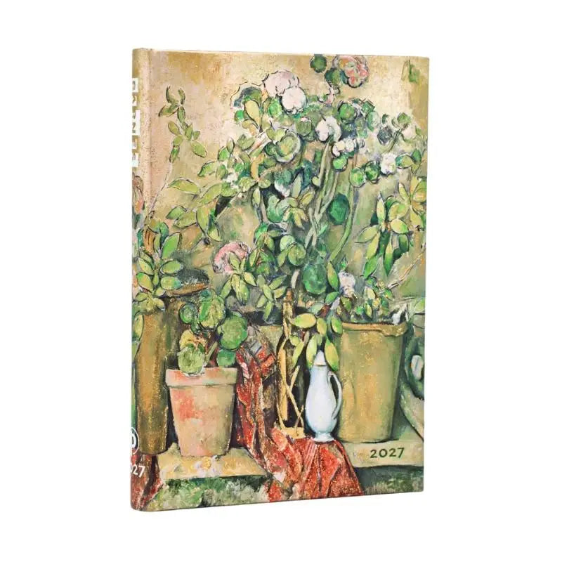 12-Monatskalender 2027 Cezannes Terrakotta-Töpfe und Blumen Mini Horizontal