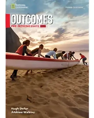 National geographic Outcomes pre-intermediate boekomslag met roeiers bij zonsondergang