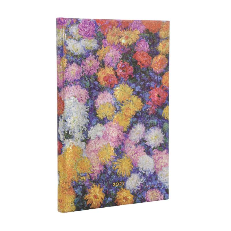 12-Monatskalender 2027 Monets Chrysanthemen Mini Horizontal