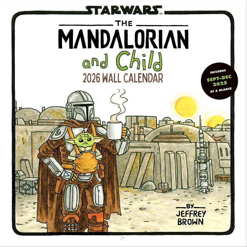 Star Wars The Mandalorian and Child 2027 Wall Calendar
