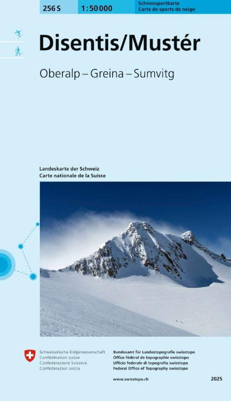 256S Disentis / Mustér Schneesportkarte - Oberalp - Greina - Sumvitg
