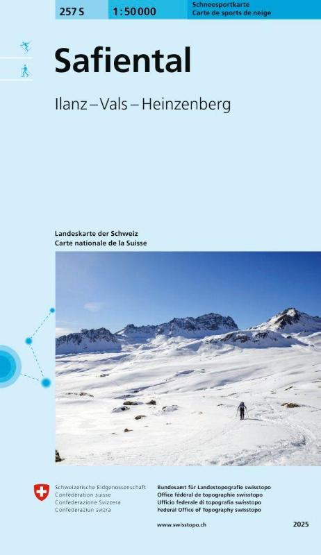 257S Safiental Schneesportkarte - Ilanz - Vals - Heinzenberg