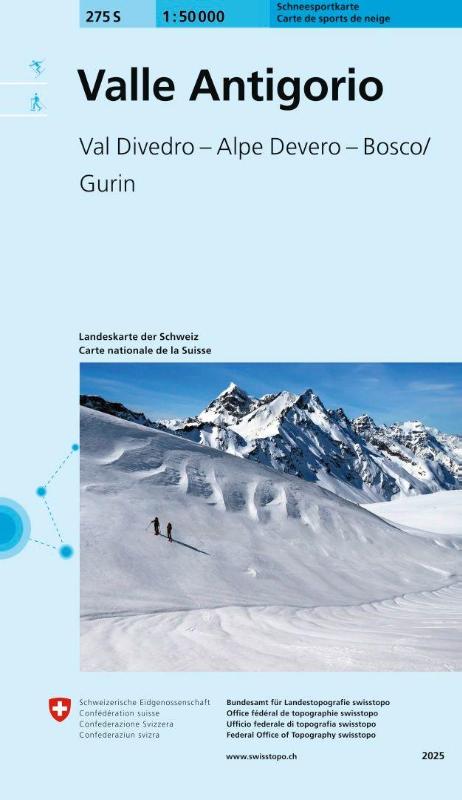 275S Valle Antigorio Schneesportkarte - Val Divedro - Alpe Devero - Bosco/Gurin
