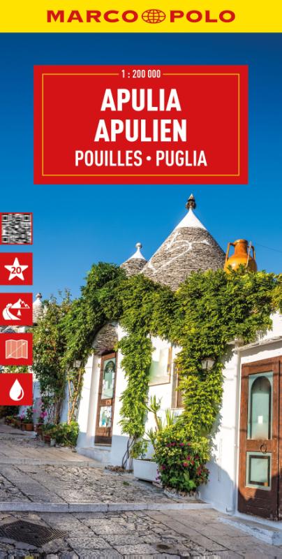 MARCO POLO Reisekarte Italien 11 Apulien 1:200.000 - Straßenkarte und Autokarte mit sehenswerten Strecken, Highlights und digitaler Erweiterung