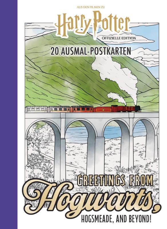 Harry Potter 20 Ausmal-Postkarten: Greetings from Hogwarts, Hogsmeade, and beyond! - Offizielle Edition