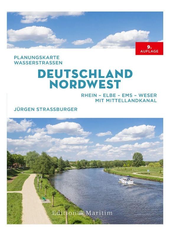 Planungskarte Wasserstraßen Deutschland Nordwest - Rhein-Elbe-Ems-Weser. Mit Mittellandkanal