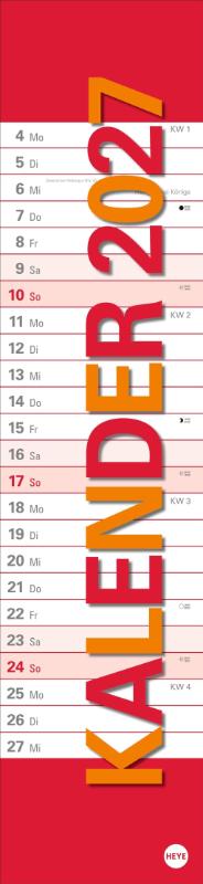 Langplaner XL 2027 - Praktischer Streifenkalender fürs Büro. Großer Wandkalender mit Datumsschieber. Terminkalender 2027 zum Eintragen. 16 x 70 cm