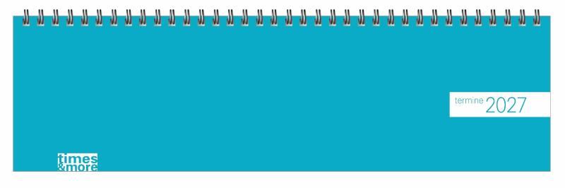 times&more Petrol Wochenquerplaner 2027 - Bunter Tischkalender. Handlicher Wochenplaner im Querformat. Tischquerkalender 2027 zum Planen von Terminen.