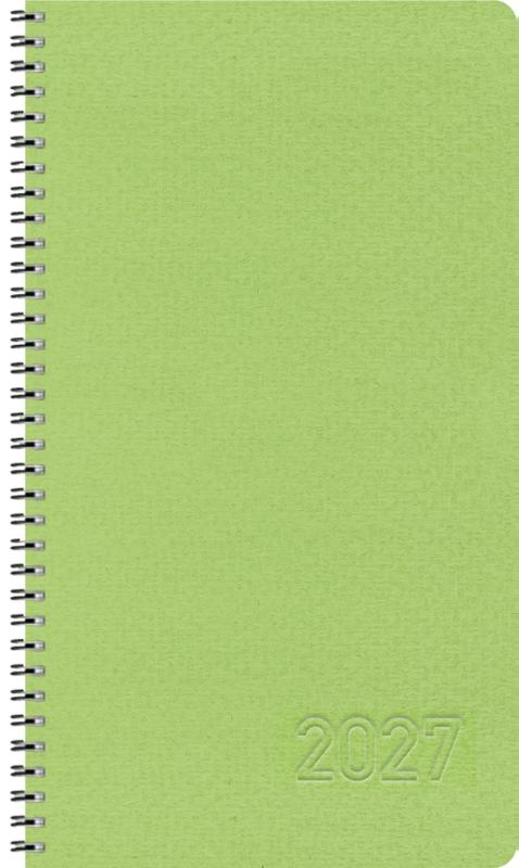 Taschenkalender Wochentimer Small Malve 2027 - Terminplaner mit Wochenkalendarium. Ringbuch mit Hardcover. 1 Woche 2 Seiten. 8,7 x 15,3 cm