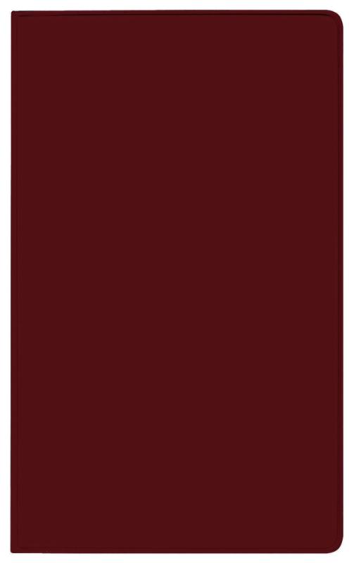 Taschenkalender Saturn Leporello PVC burgund 2027 - Terminplaner mit gefalztem Monatskalendarium. Dünner Buchkalender - wiederverwendbar. 1 Monat 2 Seiten. 8,7 x 15,3 cm