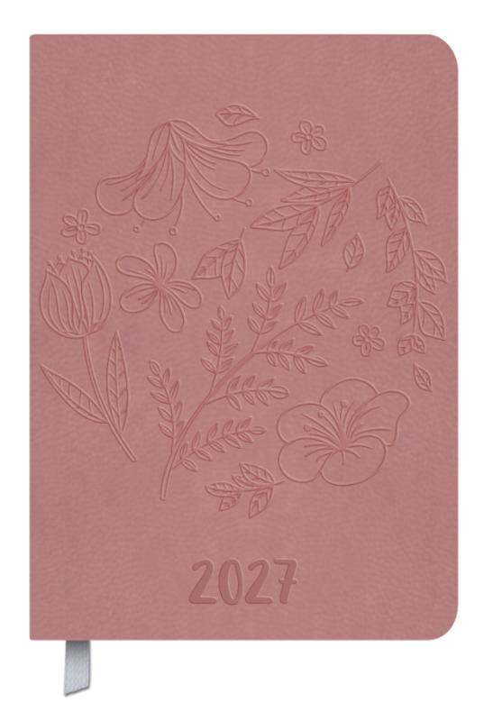 Timer Soft Touch rose 2027 - Terminplaner in Lederoptik. Terminkalender mit Wochenübersicht und Lesezeichenband. Taschenkalender im Format: 11 x 16 cm