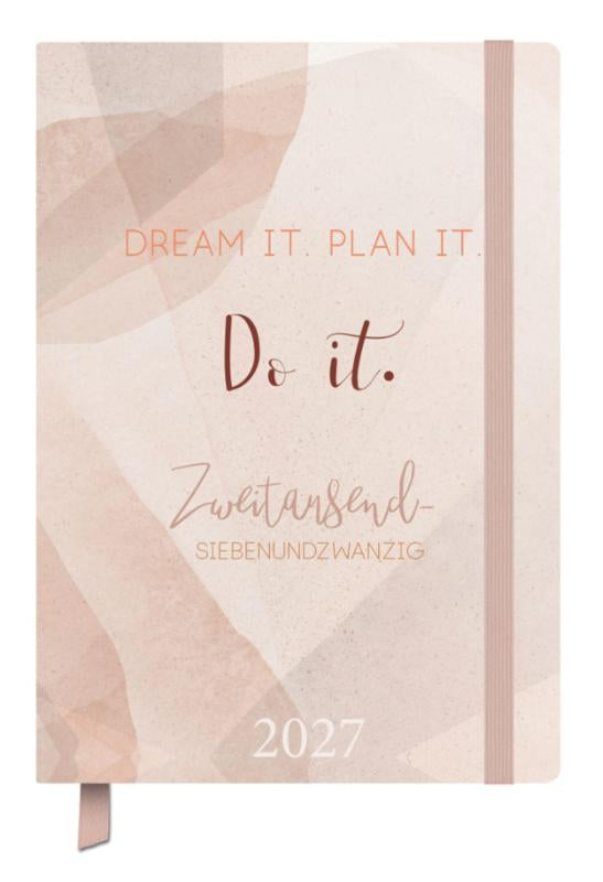 Terminkalender Jahresbegleiter Plan it 2027 - Terminplaner 13 x 18,5 cm I Kalendarium in Deutsch I Platz für Notizen und Lesezeichenband