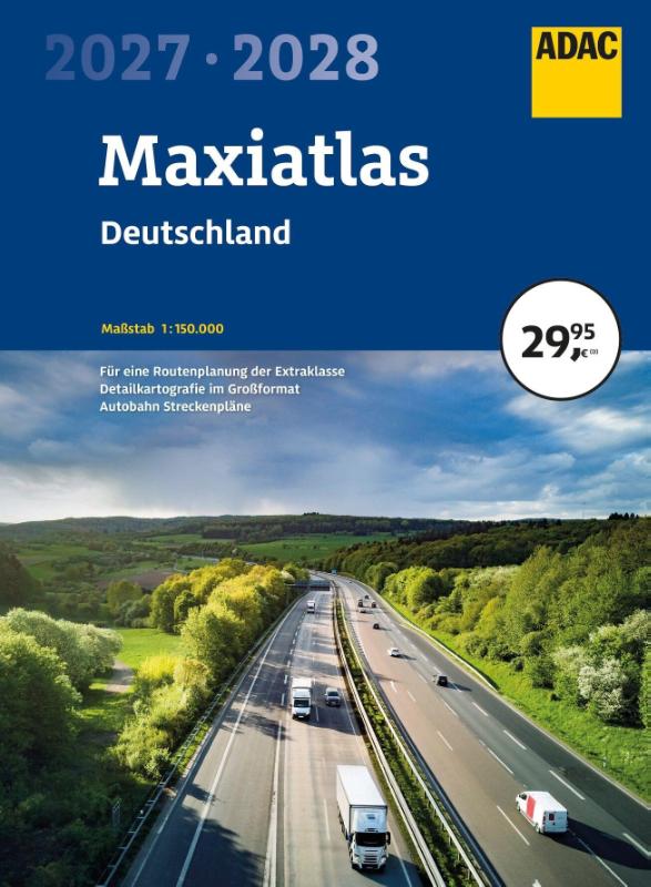 ADAC Maxiatlas 2027/2028 Deutschland 1:150.000 - Straßenatlas und Autoatlas mit Spiralbindung