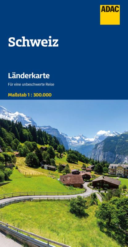 ADAC Länderkarte Schweiz 1:300.000 - Straßenkarte und Autokarte