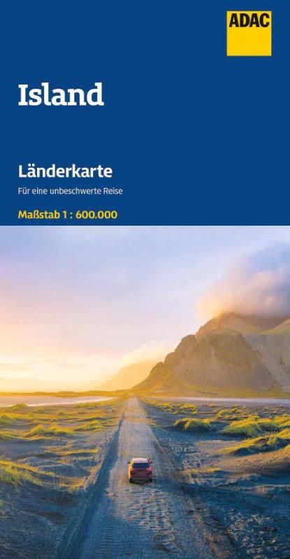 ADAC Länderkarte Island 1:600.000 - Straßenkarte und Autokarte