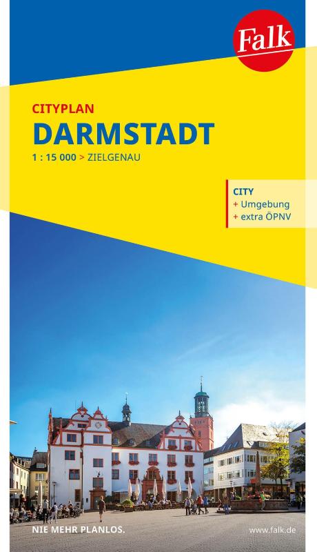 Falk Cityplan Darmstadt 1:15.000