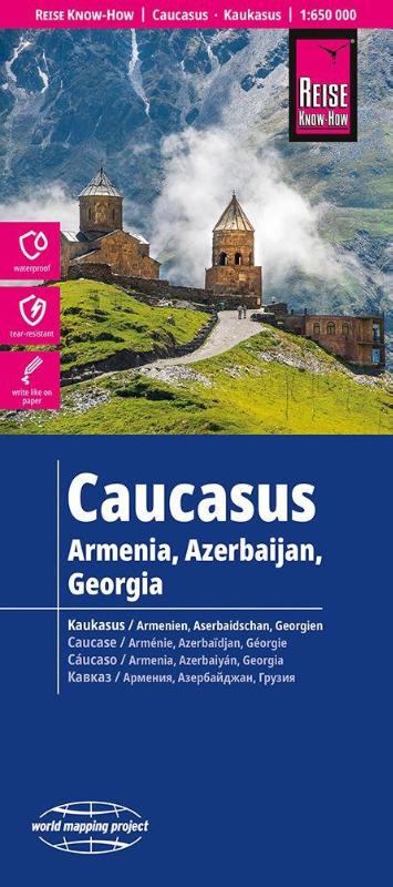 Reise Know-How Landkarte Kaukasus | Caucasus (1:650.000) - reiß- und wasserfest (world mapping project)