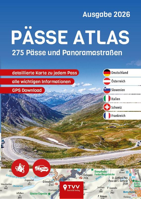 PÄSSE ATLAS 2026 - 275 Pässe und Panoramastraßen