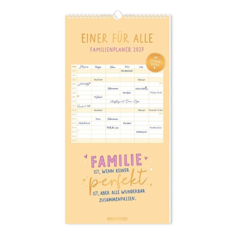 Familienplaner 2027 Einer für alle - Familienplaner