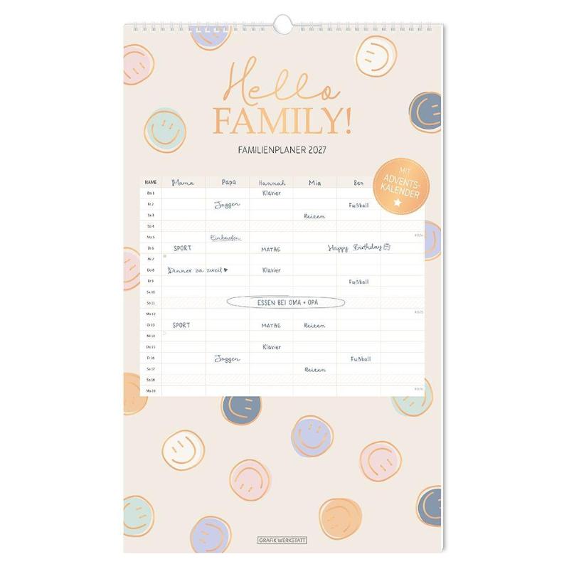 Familienplaner 2027 Hello Family! - Familienplaner