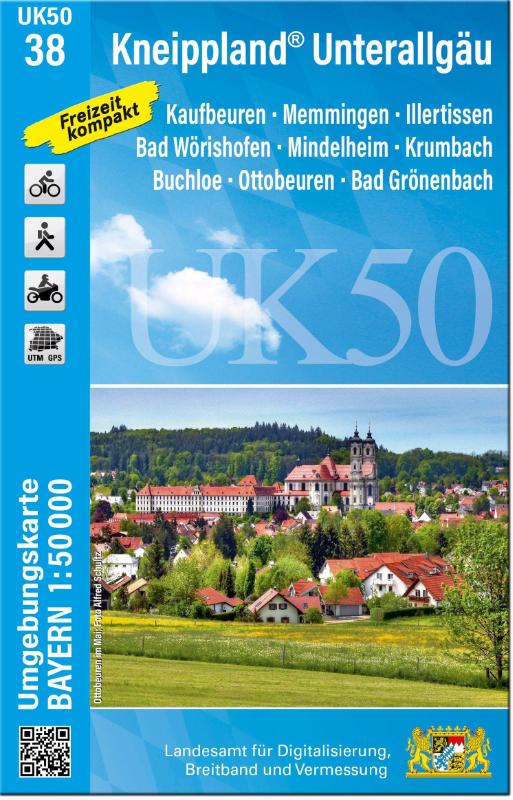 UK50-38 Kneippland Unterallgäu - Kaufbeuren, Memmingen, Illertissen, Bad Wörishofen, Mindelheim, Krumbach, Buchloe, Ottobeuren, Bad Grönenbach
