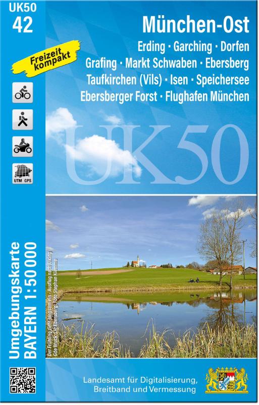 UK50-42 München-Ost - Erding, Garching, Dorfen, Grafing, Markt Schwaben, Ebersberg, Taufkirchen (Vils), Isen, Speichersee, Ebersberger Forst, Flughafen München