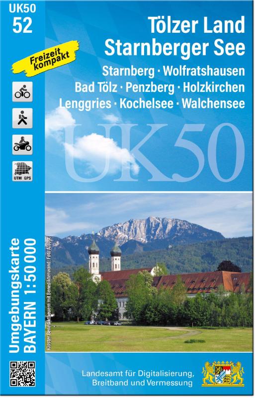 UK50-52 Tölzer Land, Starnberger See - Starnberg, Wolfratshausen, Bad Tölz, Penzberg, Holzkirchen, Lenggries, Kochelsee, Walchensee