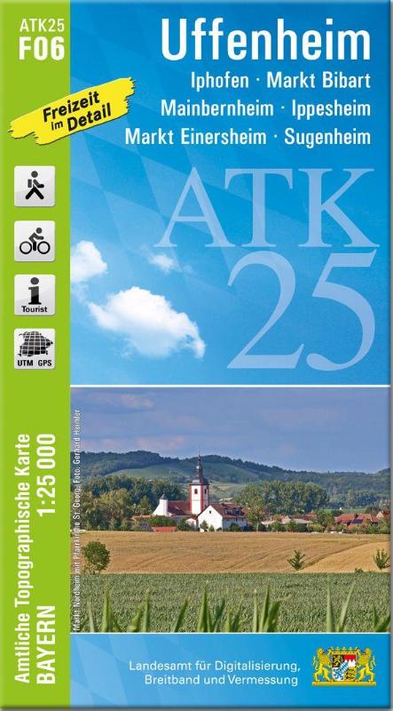 ATK25-F06 Uffenheim (Amtliche Topographische Karte 1:25000) - Iphofen, Markt Bibart, Mainbernheim, Ippesheim, Markt Einersheim, Sugenheim