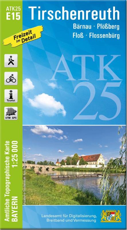 ATK25-E15 Tirschenreuth (Amtliche Topographische Karte 1:25000) - Bärnau, Plößberg, Floß, Flossenbürg