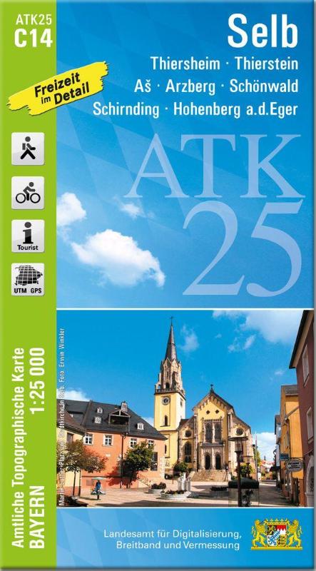 ATK25-C14 Selb (Amtliche Topographische Karte 1:25000) - Thiersheim, Thierstein, As, Arzberg, Schönwald, Schirnding, Hohenberg a.d. Eger