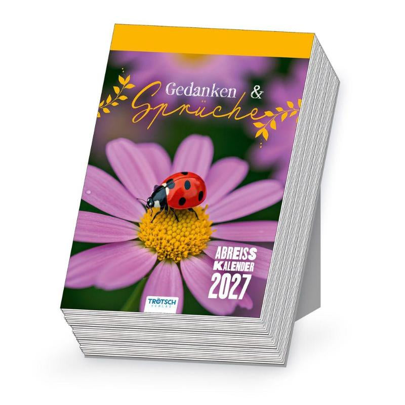 TRÖTSCH - Abreißkalender Gedanken und Sprüche 2027 - Aufstellkalender Tischkalender Abreißkalender