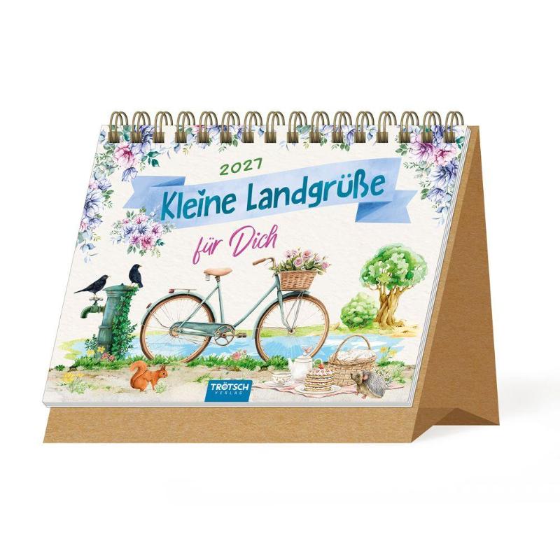 TRÖTSCH - Aufstellkalender Kleine Landgrüße 2027 - Aufstellkalender Tischkalender