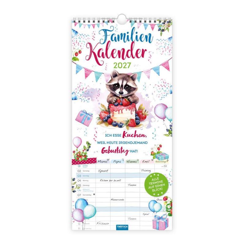 TRÖTSCH - Familienkalender Spruchreif 2027 - Wandkalender