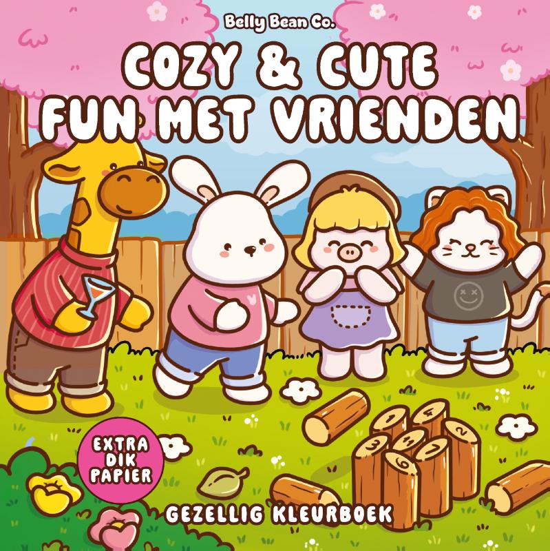 Cozy & cute fun met vrienden - Gezellig kleurboek
