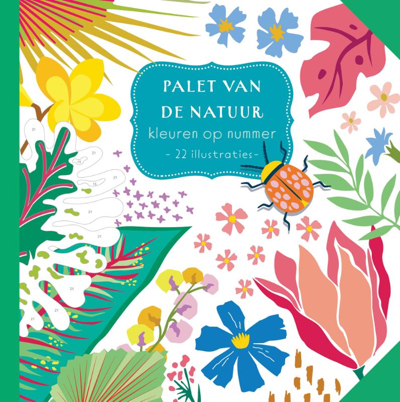 Palet van de natuur - Kleuren op nummer - 22 illustraties
