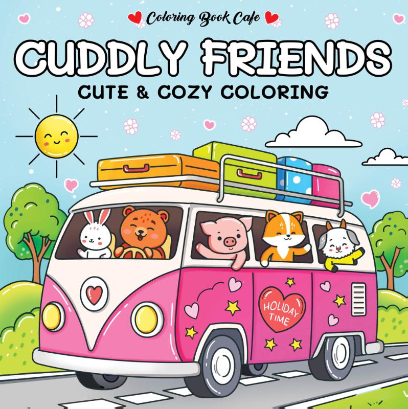 Cuddly friends - Coloring Book Cafe - Cute & cozy coloring