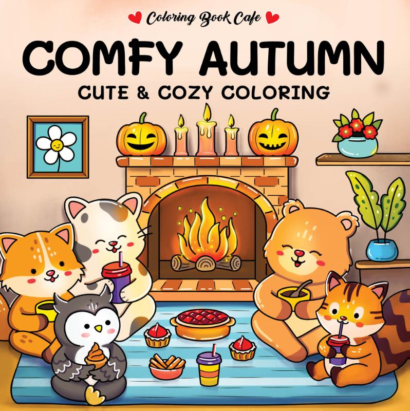 Comfy autumn - Coloring Book Cafe - Cute & cozy coloring