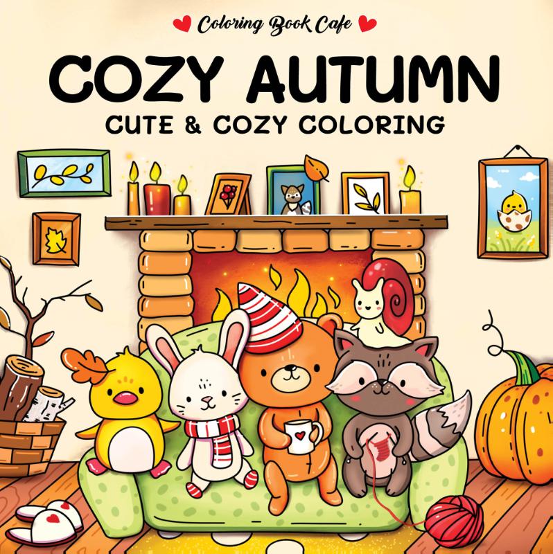 Cozy autumn - Coloring Book Cafe - Cute & cozy coloring