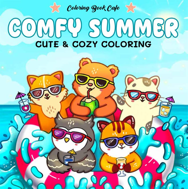 Comfy summer - Coloring Book Cafe - Cute & cozy coloring