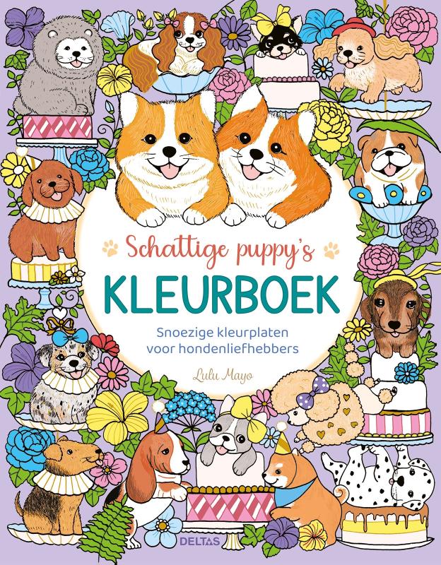 Schattige puppy's kleurboek - Snoezige kleurplaten voor hondenliefhebbers