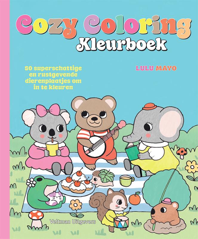Cozy Coloring Kleurboek - 50 superschattige en rustgevende dierenplaatjes om in te kleuren