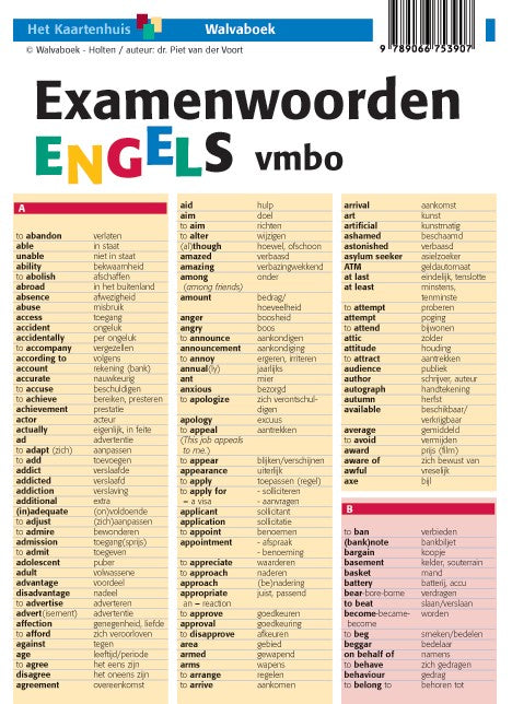 Examenwoorden Engels