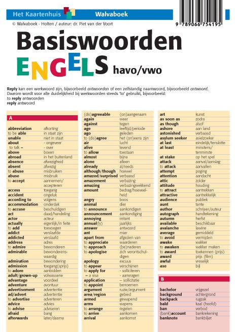 Basiswoorden engels