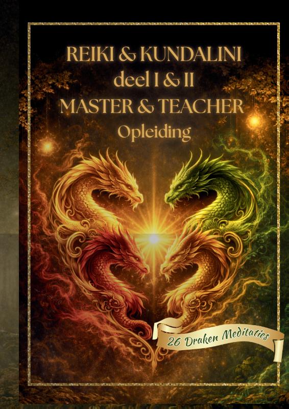 Reiki & Kundalini Deel I & II Master & Teacher Opleiding - Verrijkte inhoud: QR-code inclusief 26 Chakra/Zelfhealing Draken Meditaties & Downdloads
