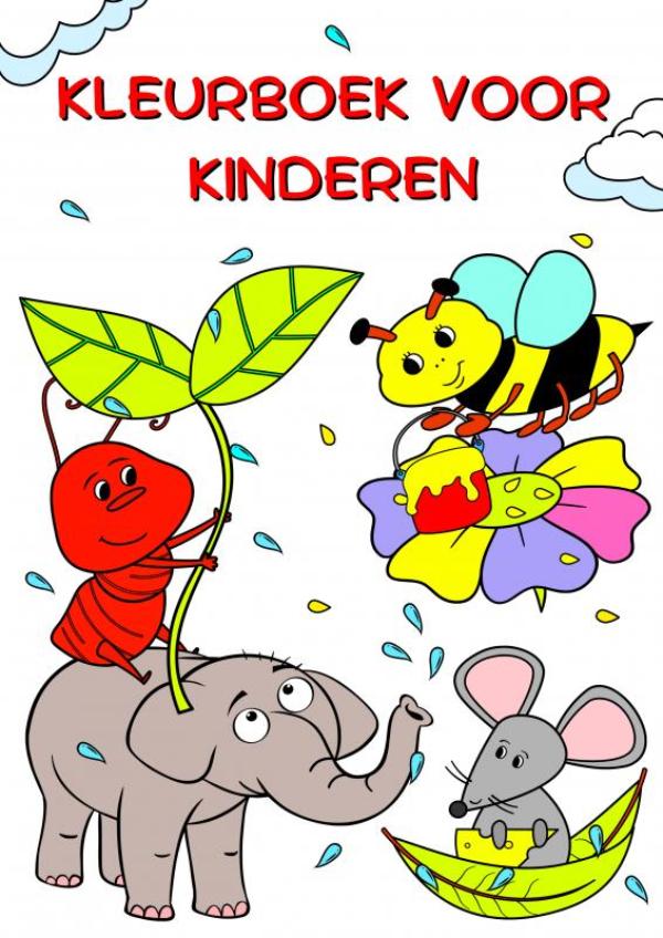 Kleurboek voor Kinderen - Prachtige natuur en schattige dieren, kleine insecten en grappige vogels, grote en makkelijke kleurpatronen voor kinderen vanaf 2 jaar
