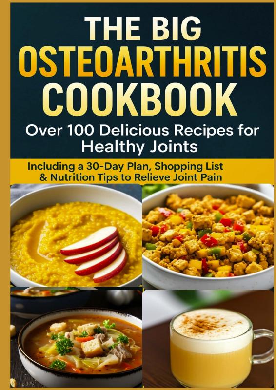 THE BIG OSTEOARTHRITIS COOKBOOK Over 100 Delicious Recipes for Healthy Joints - Including a 30-Day Plan, Shopping List & Nutrition Tips to Relieve Joint Pain