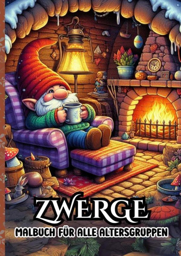Malbuch für alle Altergruppen - Zwerge - 25 Malvorlagen für stundenlange Entspannung