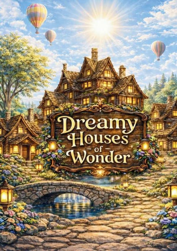 Dreamy houses of wonder - Coloringbook for adults