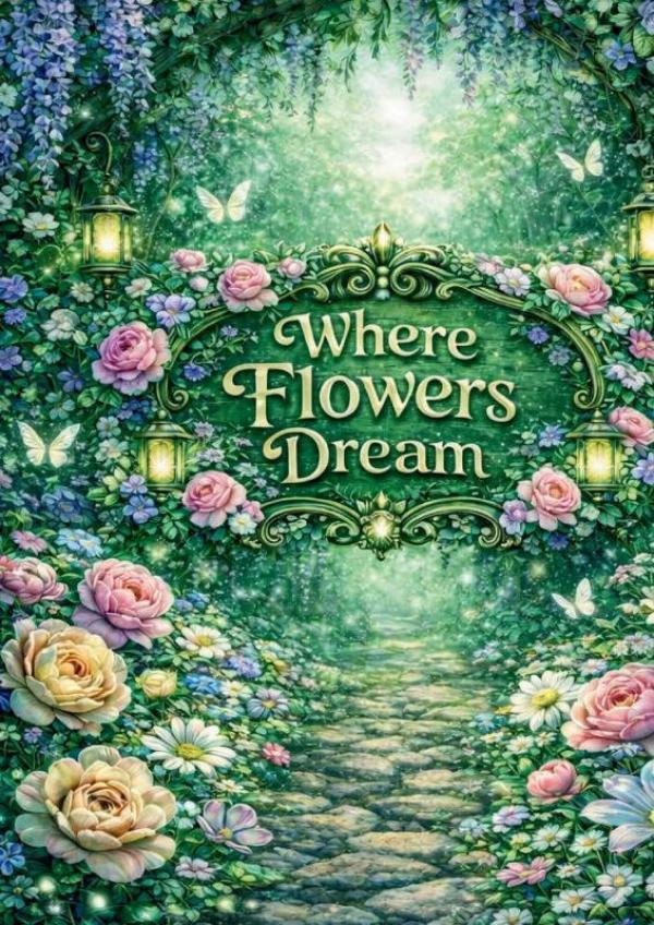 Where flowers dream - Coloringbook for adults