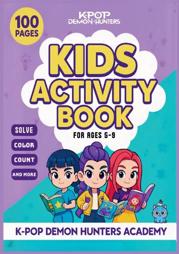 K-Pop Demon Hunter Activity Book for Kids - Activities Educational Learning Worksheets Printable Preschool Kindergarten School Quiet Children Toddler Busy Book